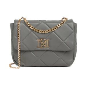 Badgley Mischka Taupe Gold Chain Quilted Crossbody Bag NWOT